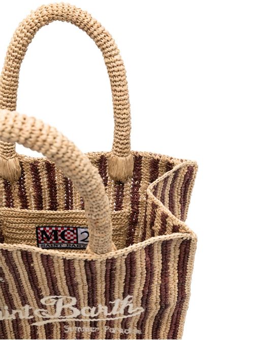 Borsa donna MC2 Saint Barth Colette in rafia ecru a righe MC2 SAINT BARTH | COLETTE raffiahand00406L